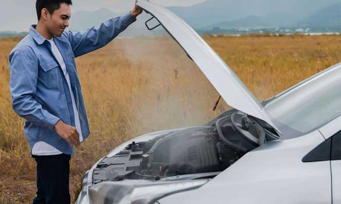 mesin overheat di jalan